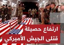 الجيش الامريكي يعلن ارتفاع عدد القتلى في صفوف قواته