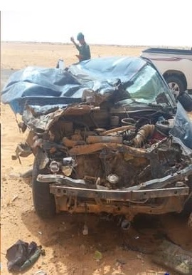 إصابة والي ولاية تيرس زمور في حادث سير على الطريق الرابط بين العاصمة انواكشوط ومدينة أطار(صور)