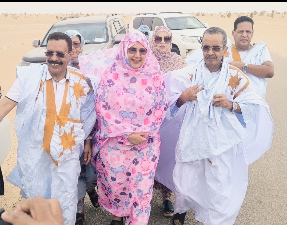 وصول منسقة العمل الحزبي بولاية إنشيري الى مدينة بنشاب وسط استقبال جماهيري حاشد